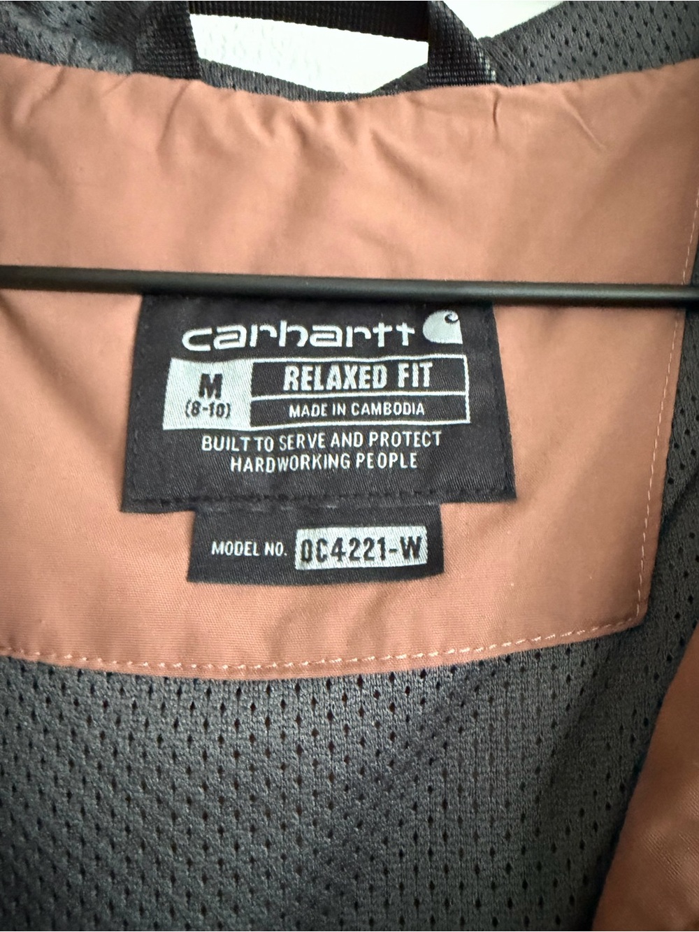 Carhartt Women’s Hooded Windbreaker in Rust - Picture 3 of 4
